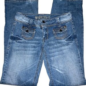 y2k 2000s hydraulic lowrise bootcut jeans